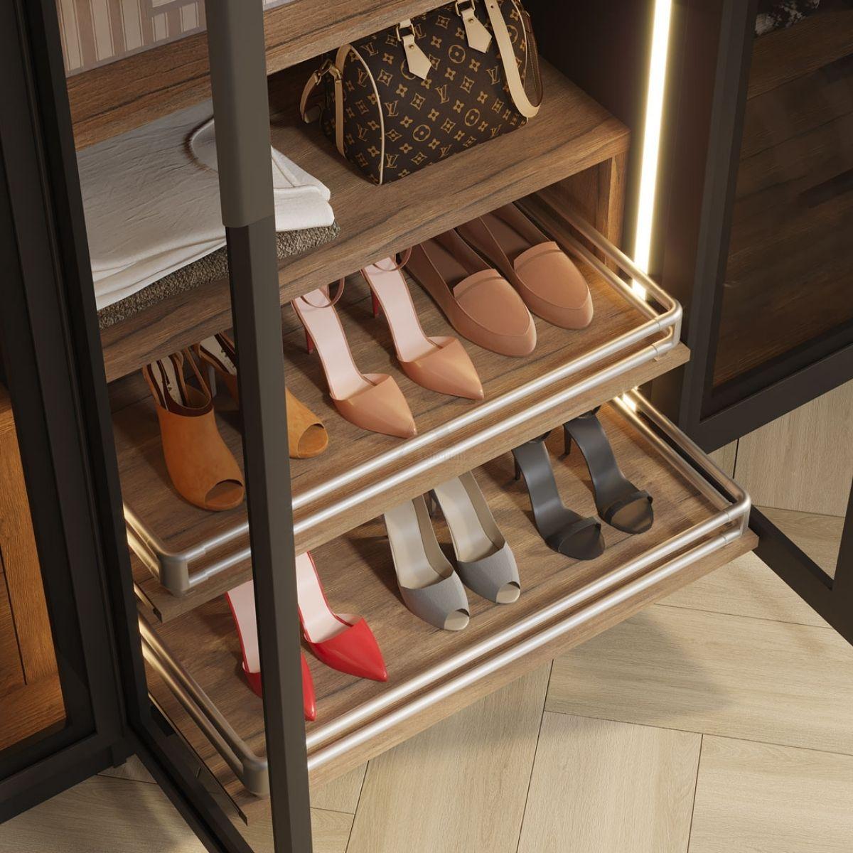 AURRA | ארון זכוכית מודרני עם עיצוב אלגנטי ואחסון מרווח