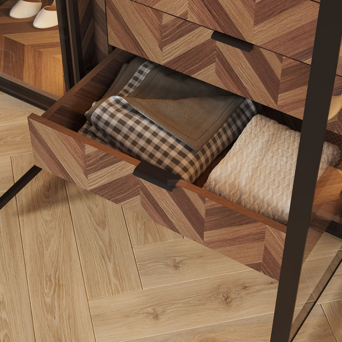 GLOW | ארון פתיחה מודרני עם תאורה פנימית בעיצוב יוקרתי