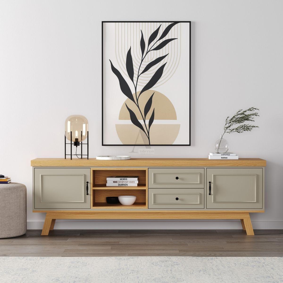 ART | מזנון כפרי־עדין עם מגירות ומדפים פתוחים בעיצוב ייחודי