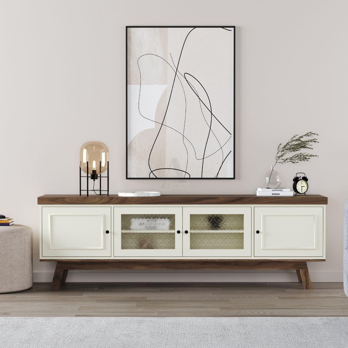 EDEN | מזנון כפרי־עדין עם זכוכית סבתא ושילובי עץ טבעיים