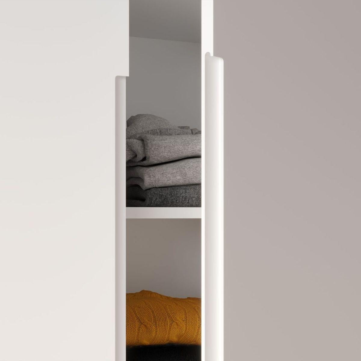 PLATINA | ארון פתיחה מודרני עם דלתות צבע וידיות אינטגרליות