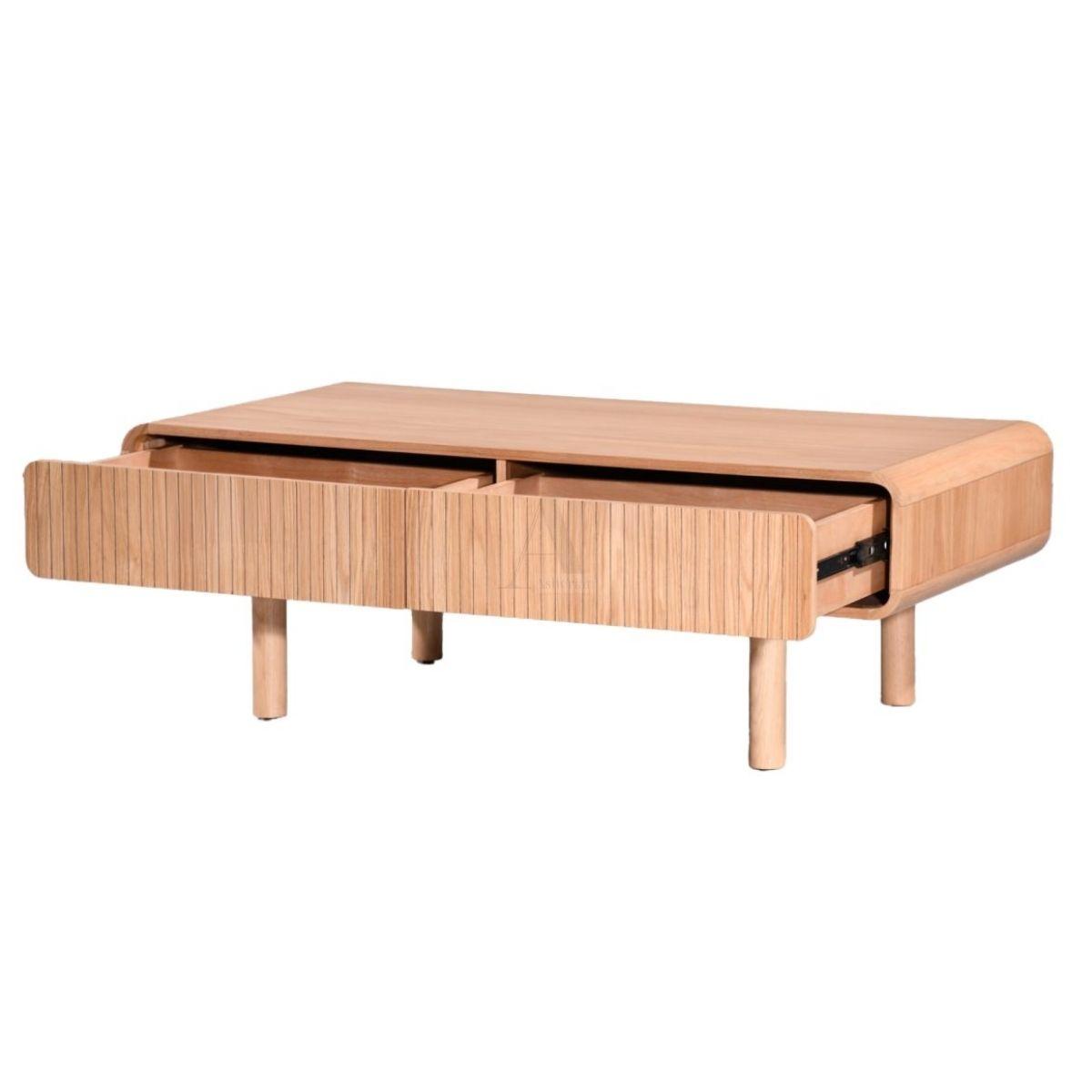 MORDY | שולחן סלון נורדי עם מגירות ופתיחה בטאץ׳