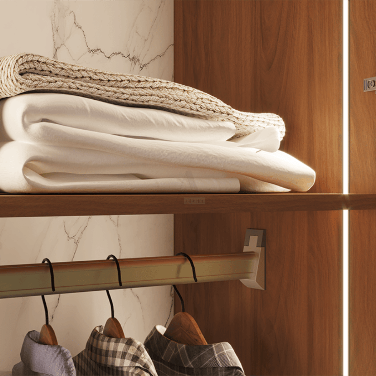 ZEN | ארון פתיחה מודרני עם תאורה פנימית בעיצוב רגוע