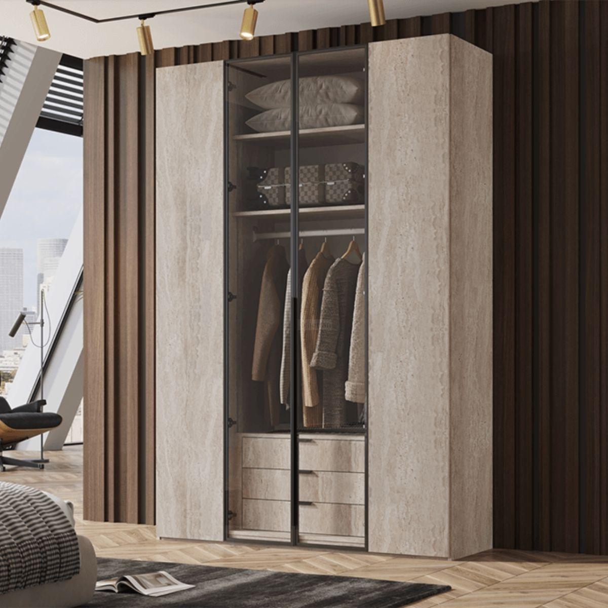 ZEN | ארון פתיחה מודרני עם תאורה פנימית בעיצוב רגוע