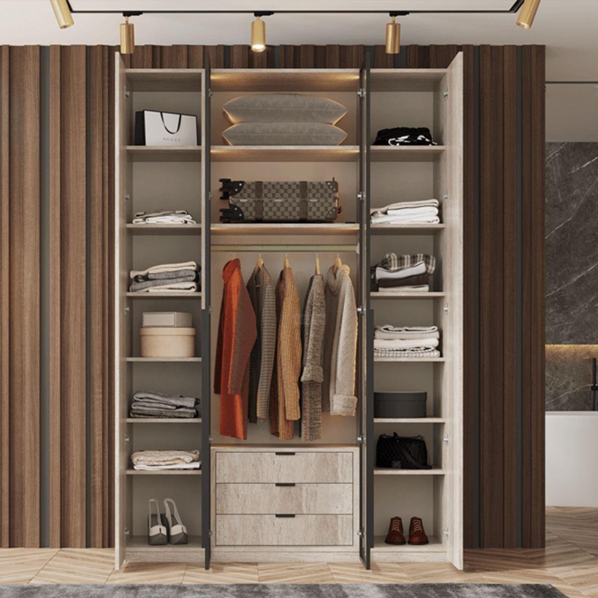 ZEN | ארון פתיחה מודרני עם תאורה פנימית בעיצוב רגוע