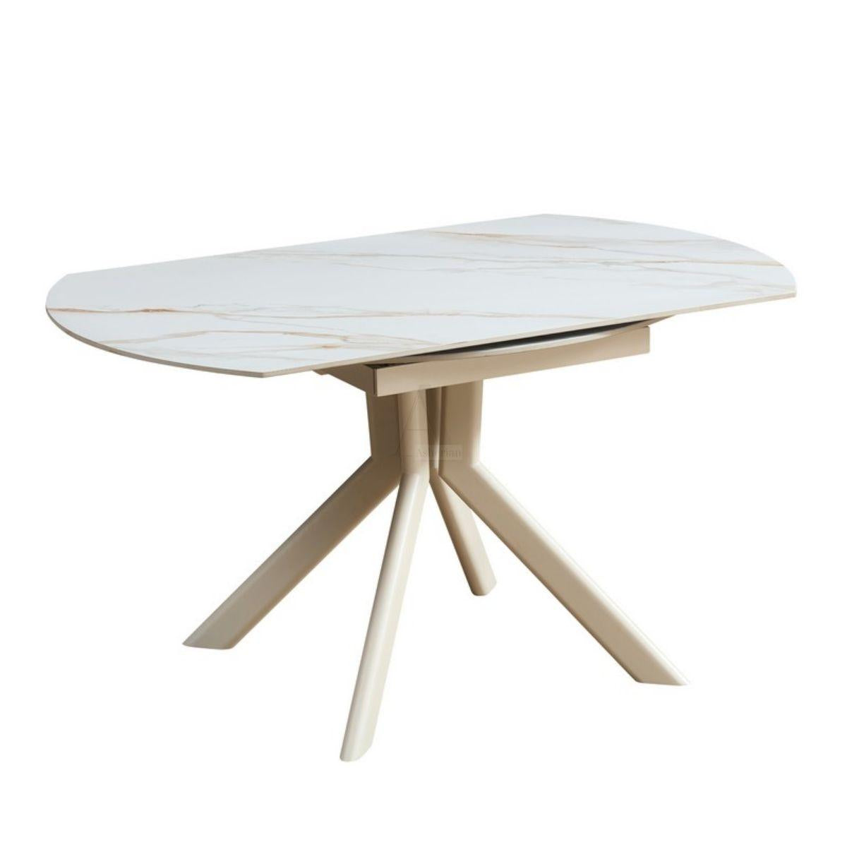 SONNA | שולחן אוכל מודרני מסתובב רגל סהרה