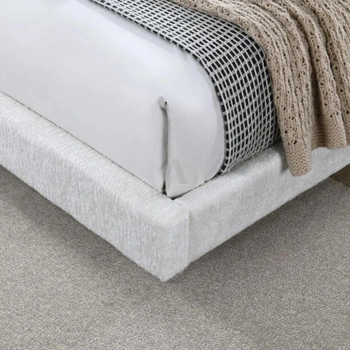 NUVE | מיטה זוגית מרופדת בעיצוב נורדי אלגנטי