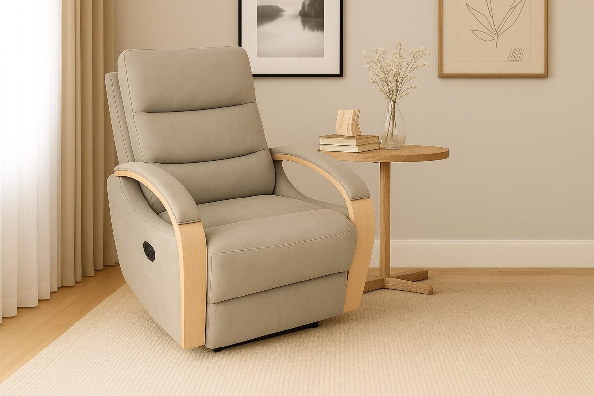 HERMES EC | כורסת ריקליינר חשמלית עם מנגנון סטנד-אפ בעיצוב מודרני