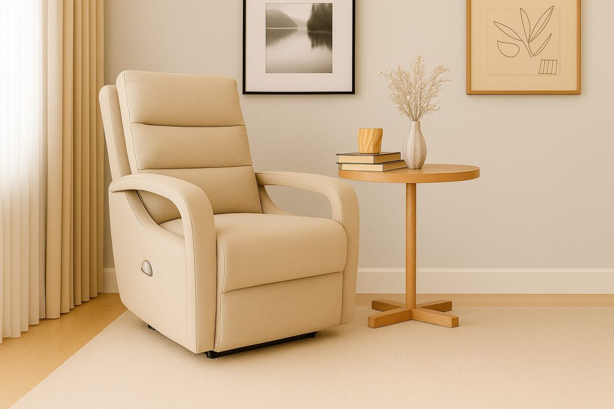 HERMES EC | כורסת ריקליינר חשמלית עם מנגנון סטנד-אפ בעיצוב מודרני