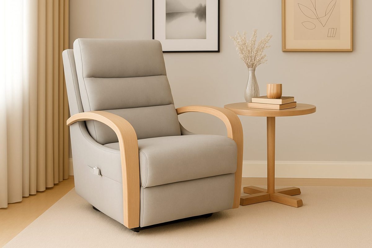 HERMES EC | כורסת ריקליינר חשמלית עם מנגנון סטנד-אפ בעיצוב מודרני