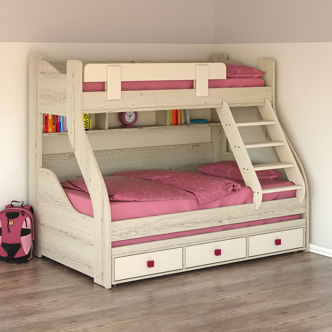 ALASKA | מיטת קומותיים וחצי מרווחת ומרשימה בקווים נקיים - - אשריאן | ASHERIAN