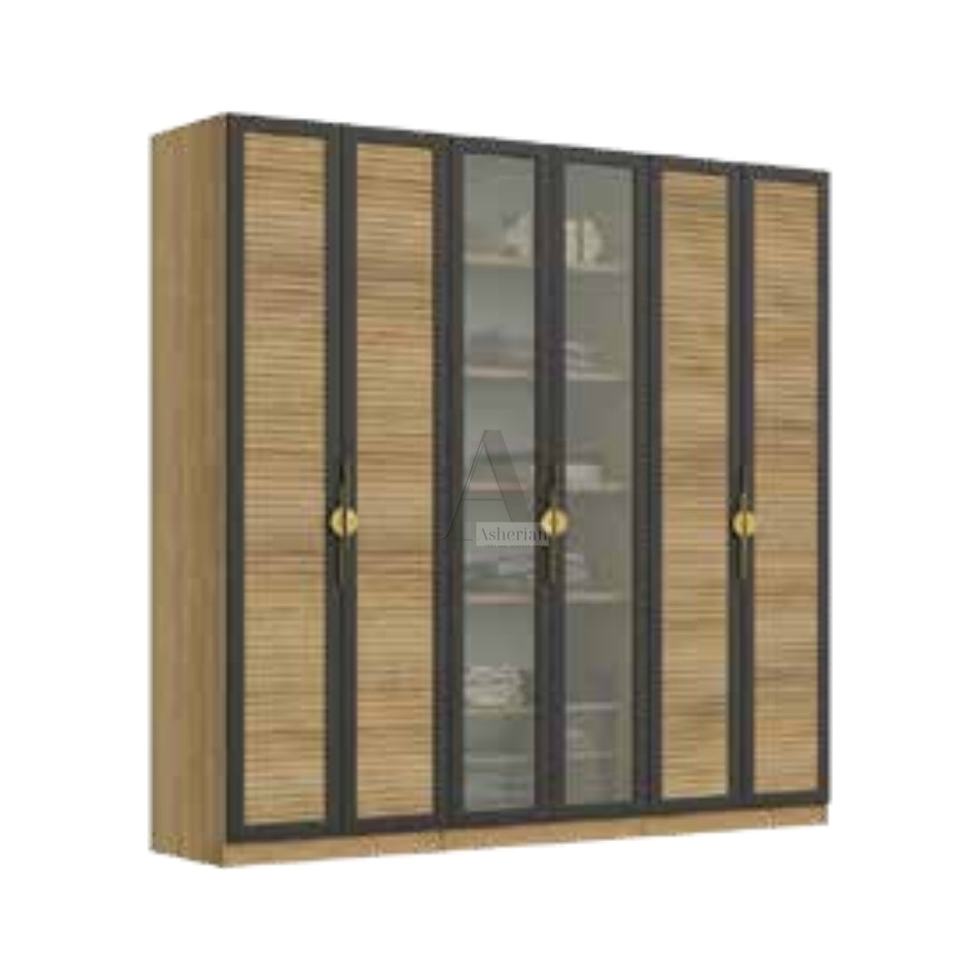 ALEGRO | ארון פתיחה כפרי עם דלתות תריס וזכוכית סבתא - - אשריאן | ASHERIAN