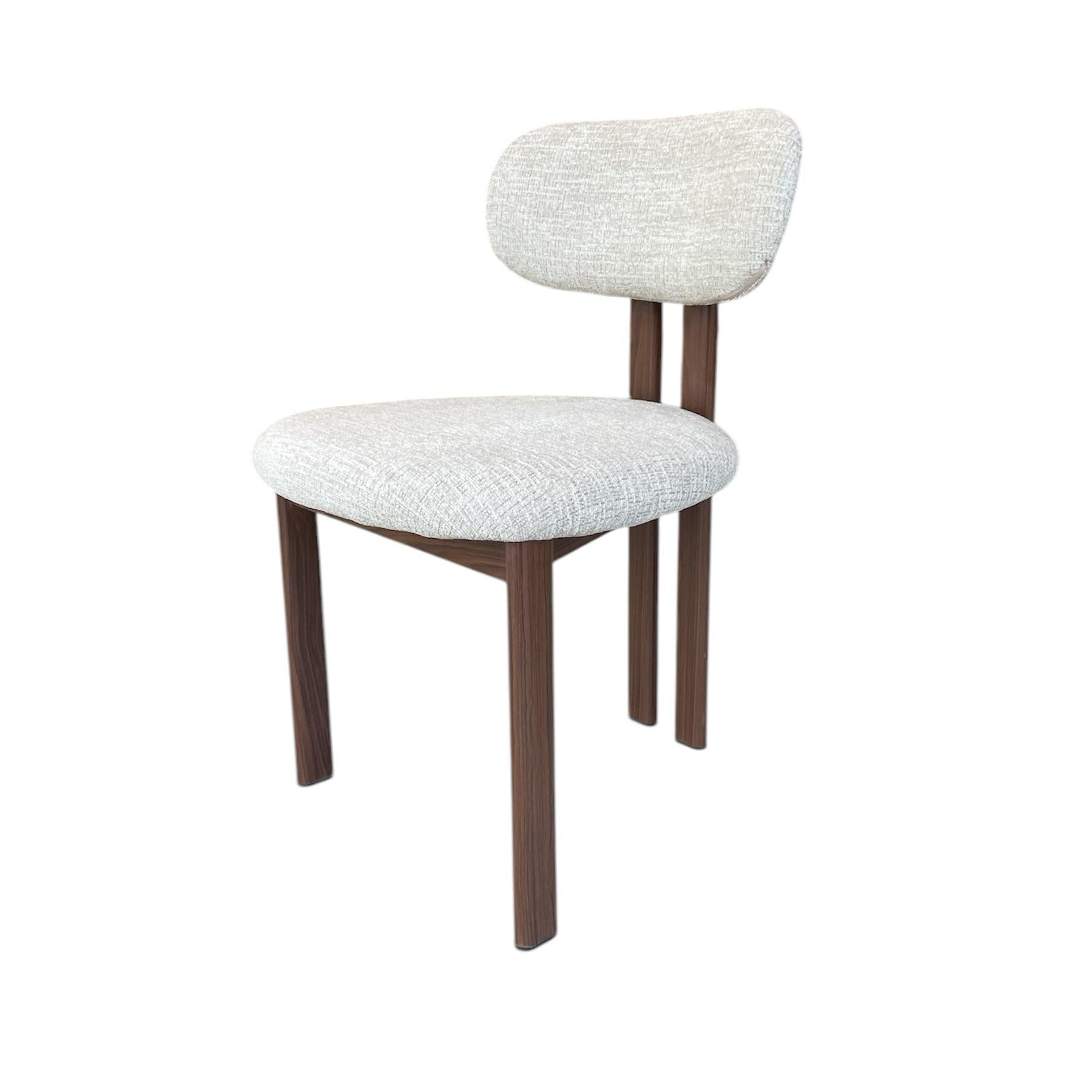 ALMON | כסא מודרני עם גב מעוצב בד אריג - אגוז - אוכל