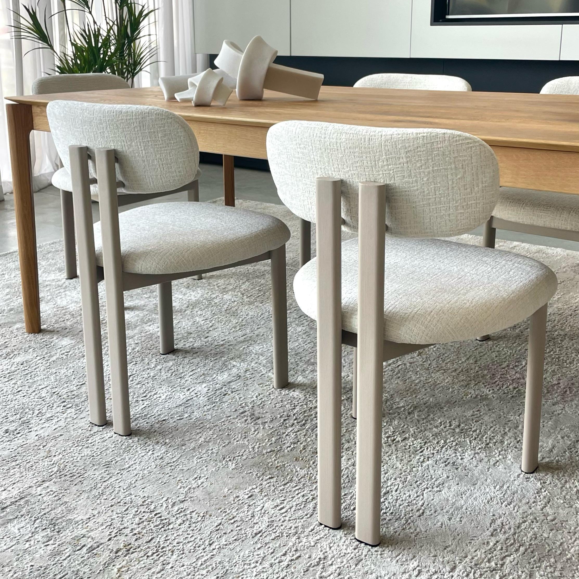 ALMON | כסא מודרני עם גב מעוצב בד אריג - אוכל