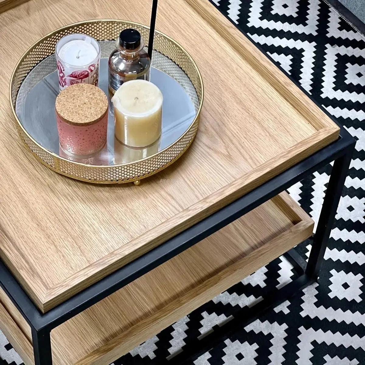 ANDY | שולחן סלון מלבני בסגנון ייחודי המשלב מגש - - אשריאן | ASHERIAN