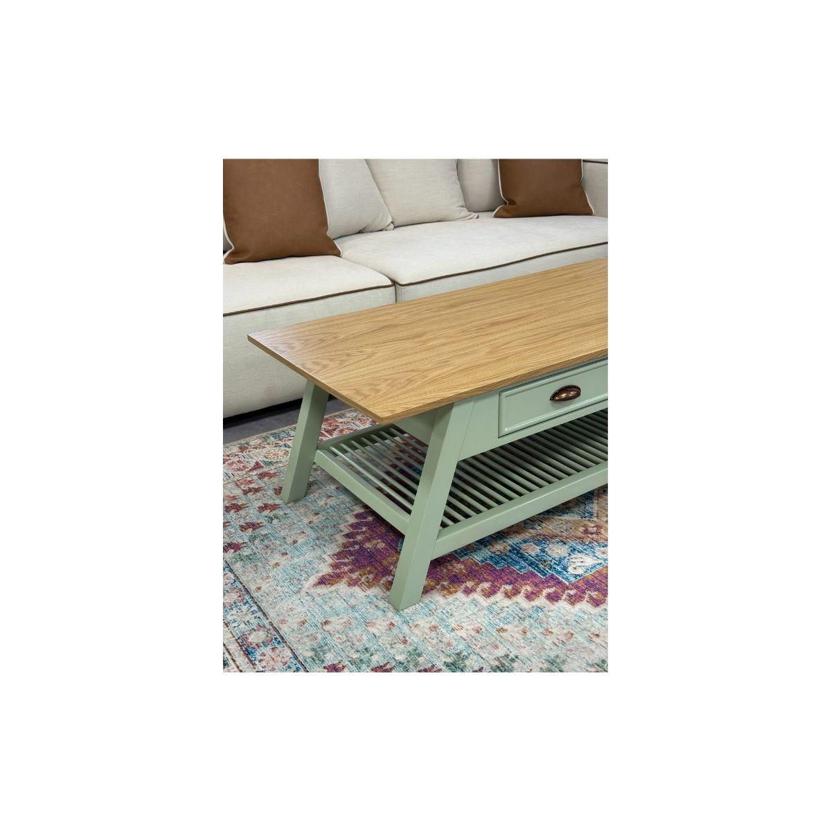 ANNE | שולחן סלון מלבני עם מגירות בעיצוב כפרי אלגנטי