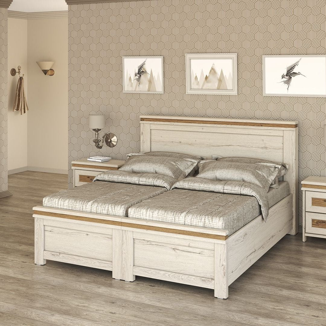 ARBEL | מיטה יהודית מסיבית בעיצוב כפרי - הפרדה סוג 2 - אשריאן | ASHERIAN