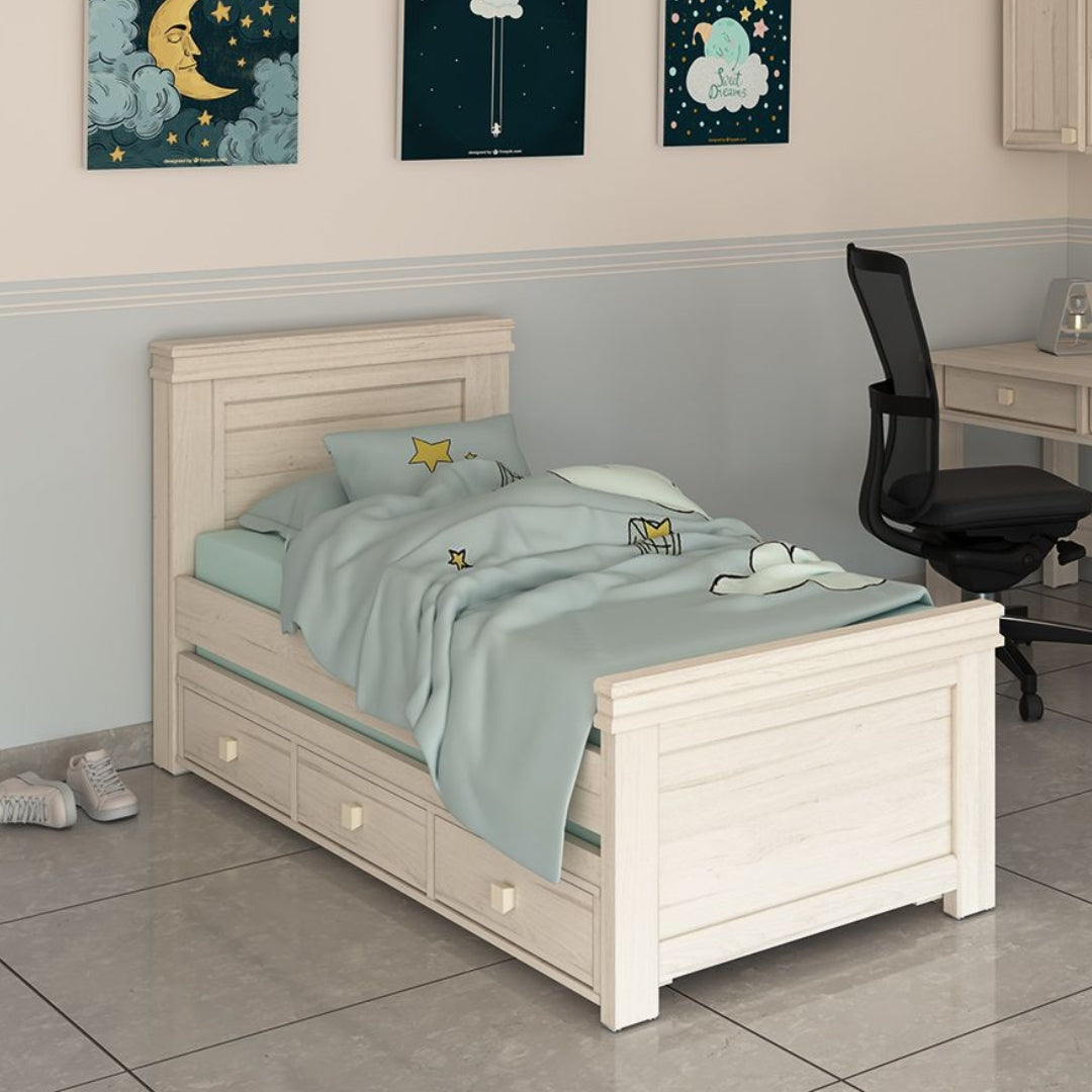 ARBEL | מיטת יחיד איכותית עם מגירות ועיצוב מסיבי - - אשריאן | ASHERIAN