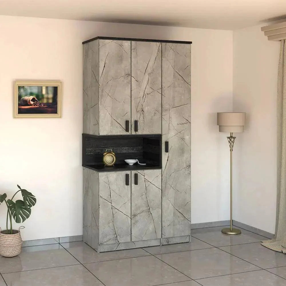 Space 2 | ארון 2 דלתות עם נישה ברוחב 80 ס"מ - 120 ס״מ - 3 דלתות - אשריאן | ASHERIAN