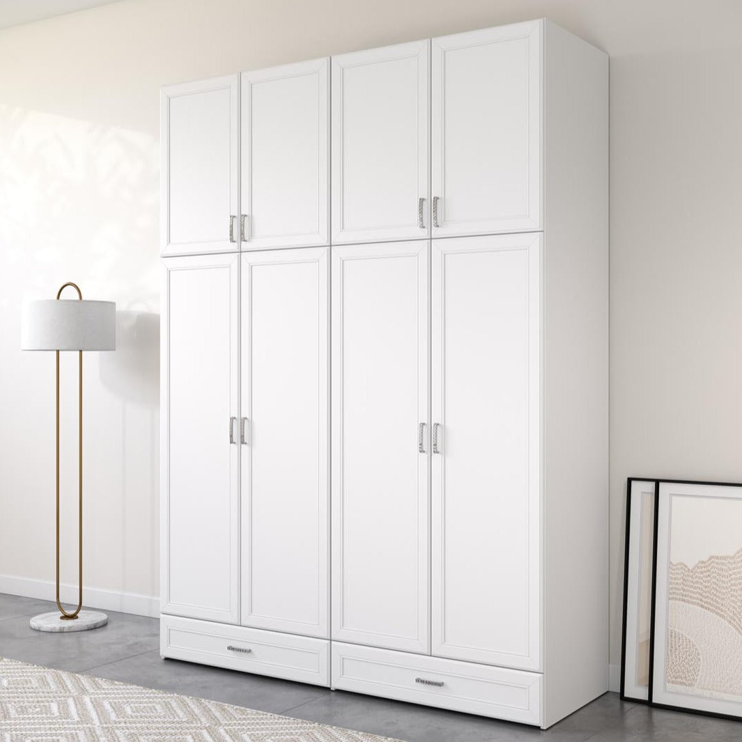 DARIA | ארון בגדים סנדוויץ׳ מעוצב עם דלתות מחולקות ומגירות - - אשריאן | ASHERIAN