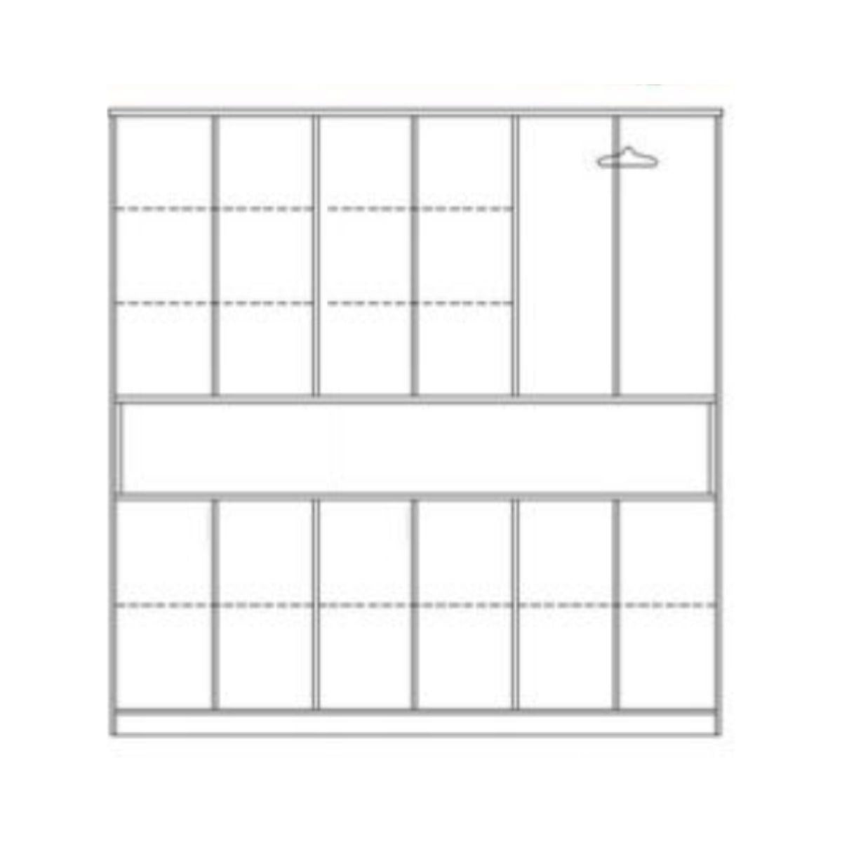 RETRO | ארון מעוצב עם דלתות זכוכית סבתא ונישה פתוחה - פתיחה