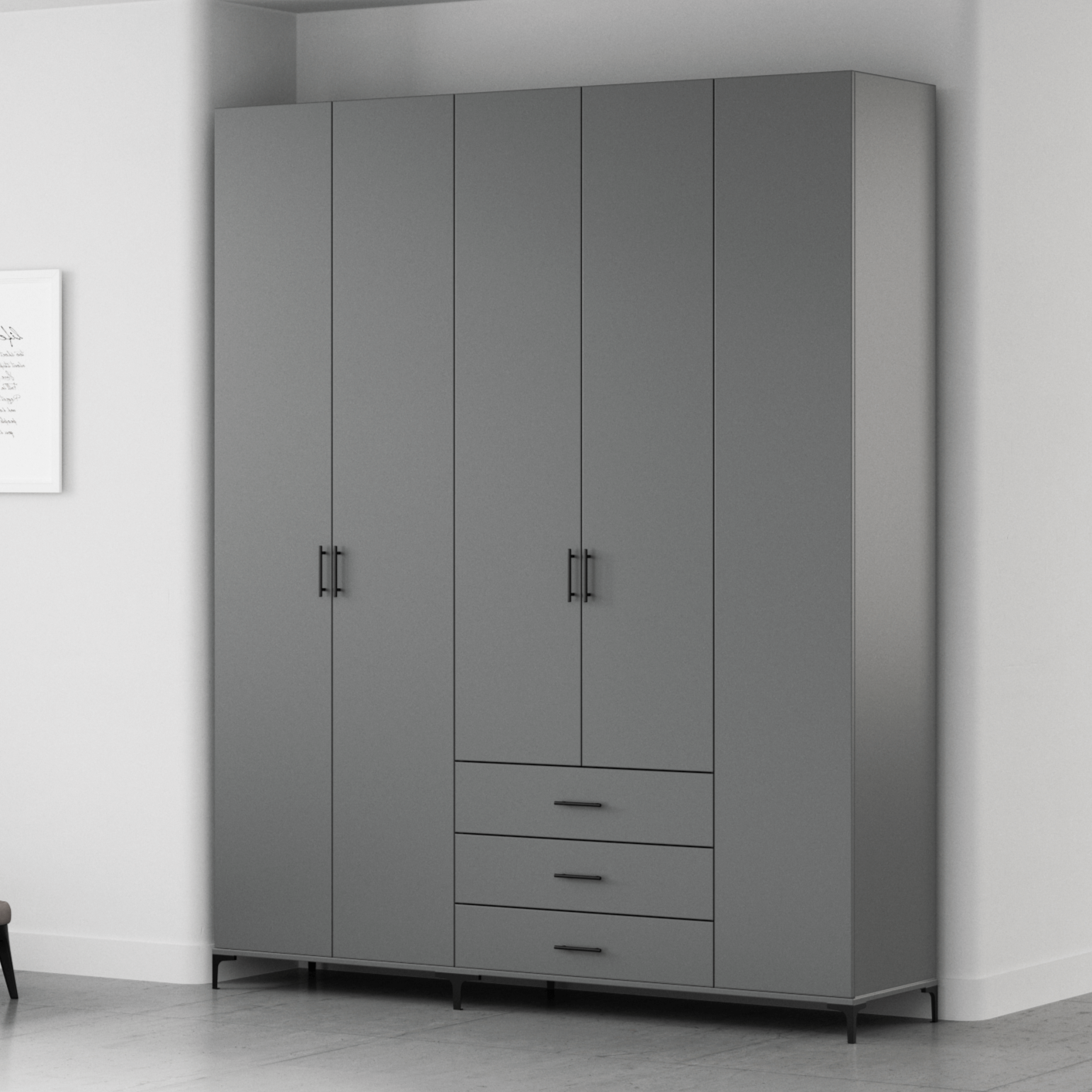 FLEX | ארון פתיחה פרקטי עם מגירות, במה וטריקות שקטות - - אשריאן | ASHERIAN