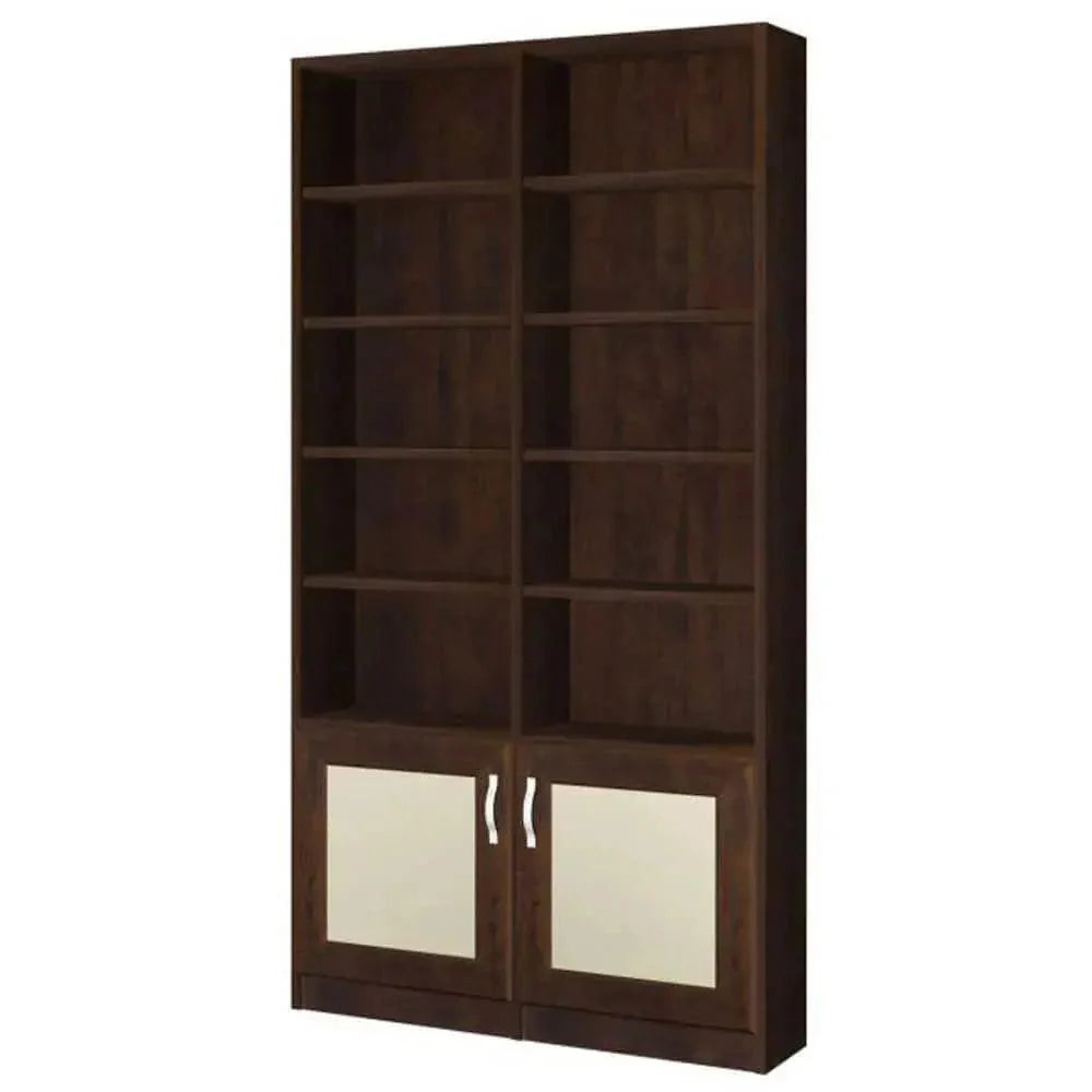 T50 | ארון ספרים מעוצב בחלוקה רחבה עם 2 דלתות תחתונות - - אשריאן | ASHERIAN