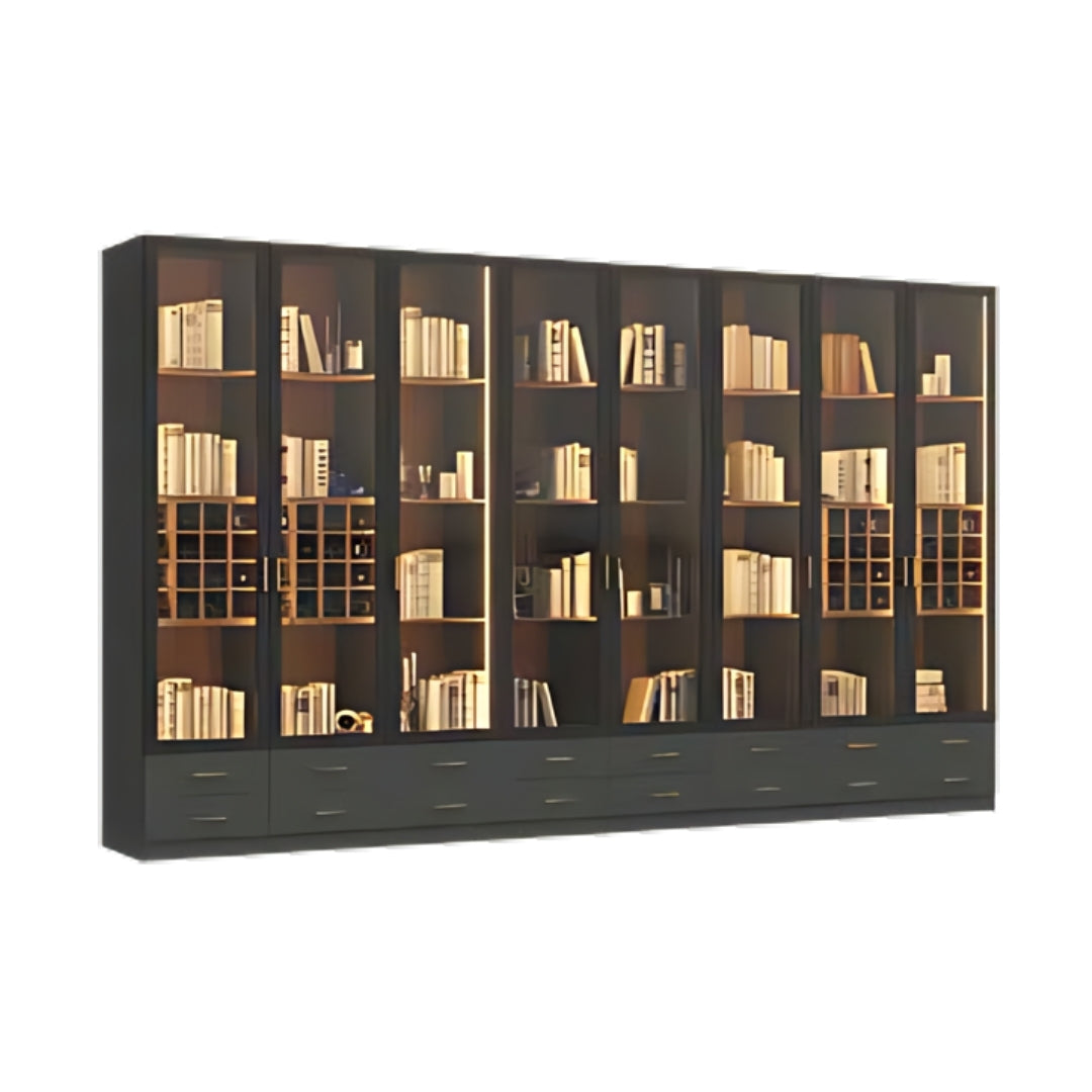 ULTRA | ארון שקוף מעוצב לסלון עם כוורות יין ומגירות - - אשריאן | ASHERIAN