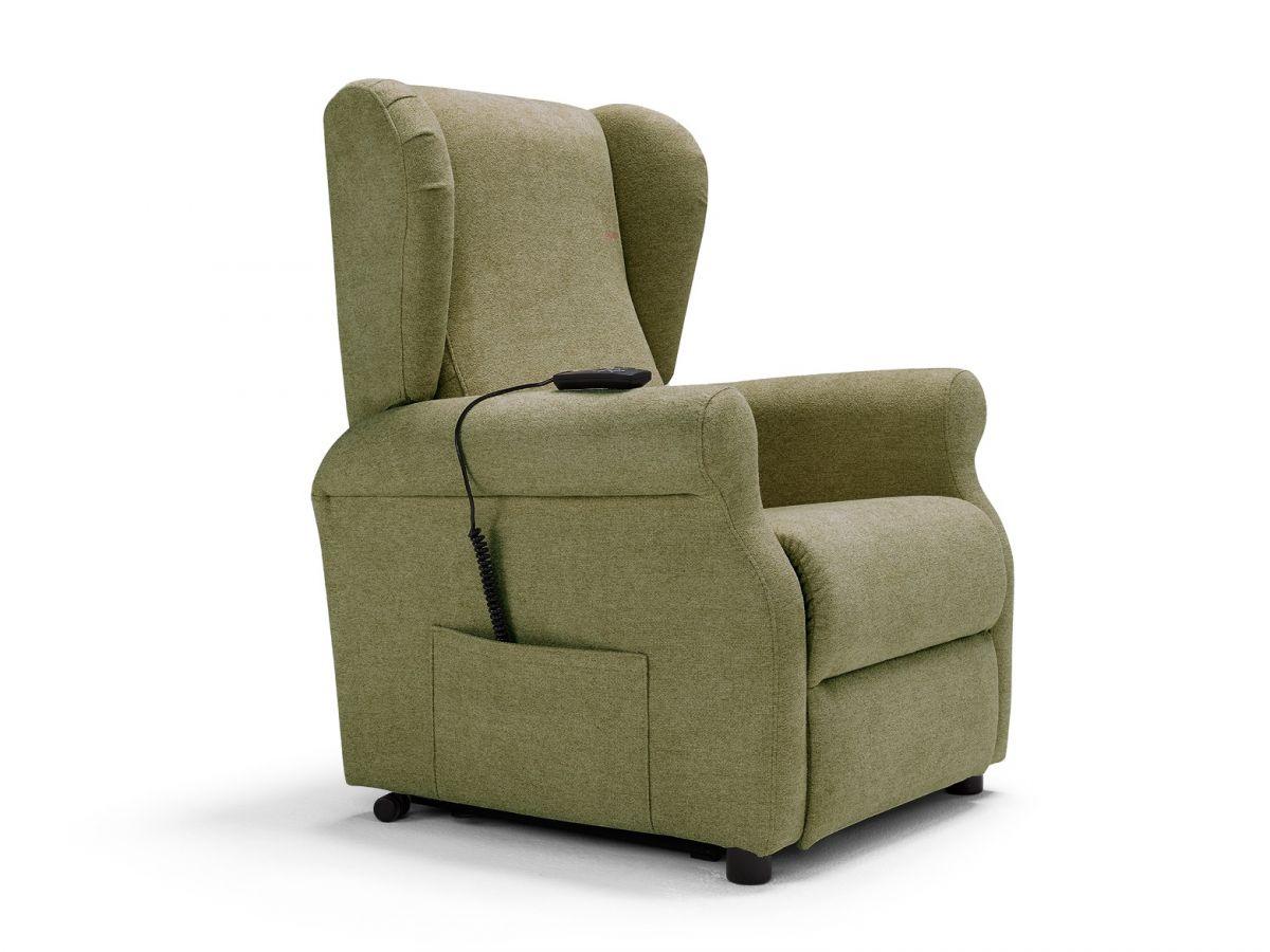 BERGE | כורסת סטנד אפ מעוצבת מבד ד"ר גב - קימה ירוק - אשריאן | ASHERIAN