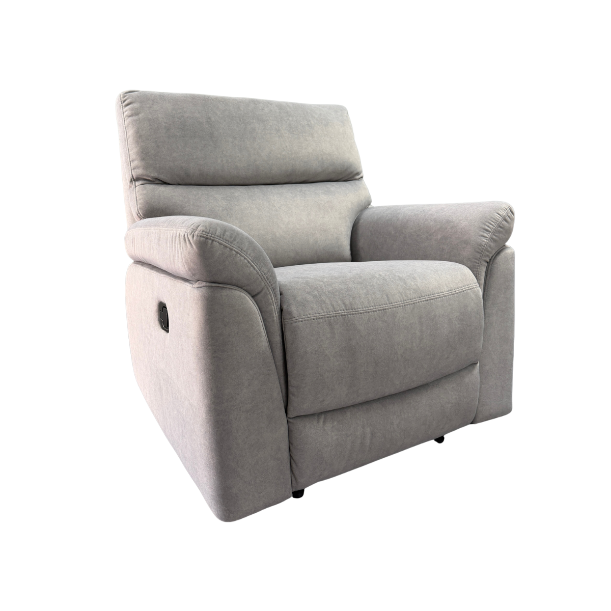 BRONO | כורסת ריקליינר ידנית רחבה ונוחה - אפור