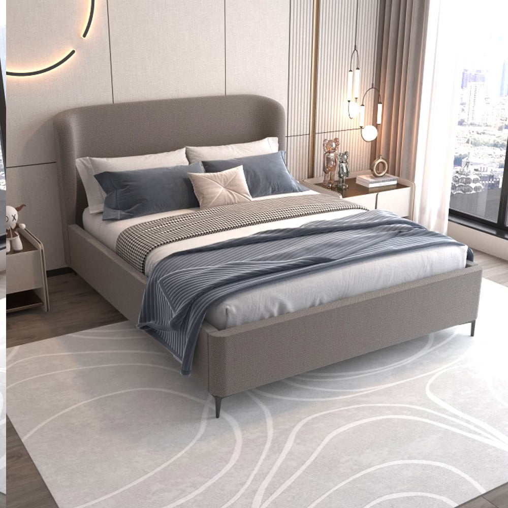 NONA | מיטה זוגית עם ארגז מצעים בבד בוקלה