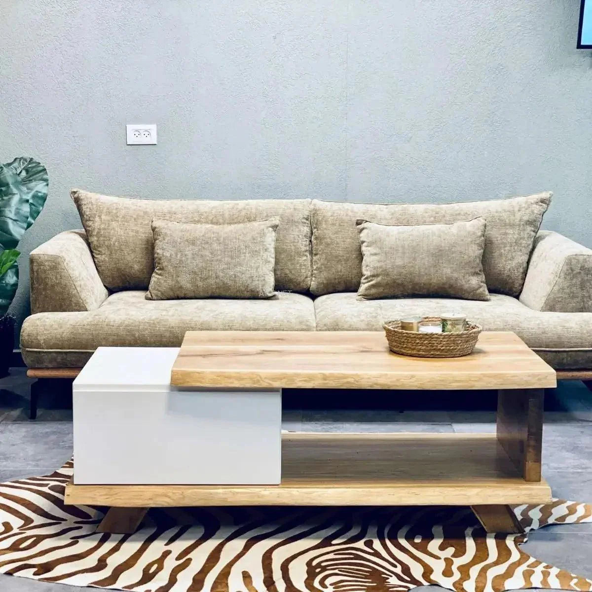 Clint | שולחן סלון מעץ גושני במראה פראי - - אשריאן | ASHERIAN