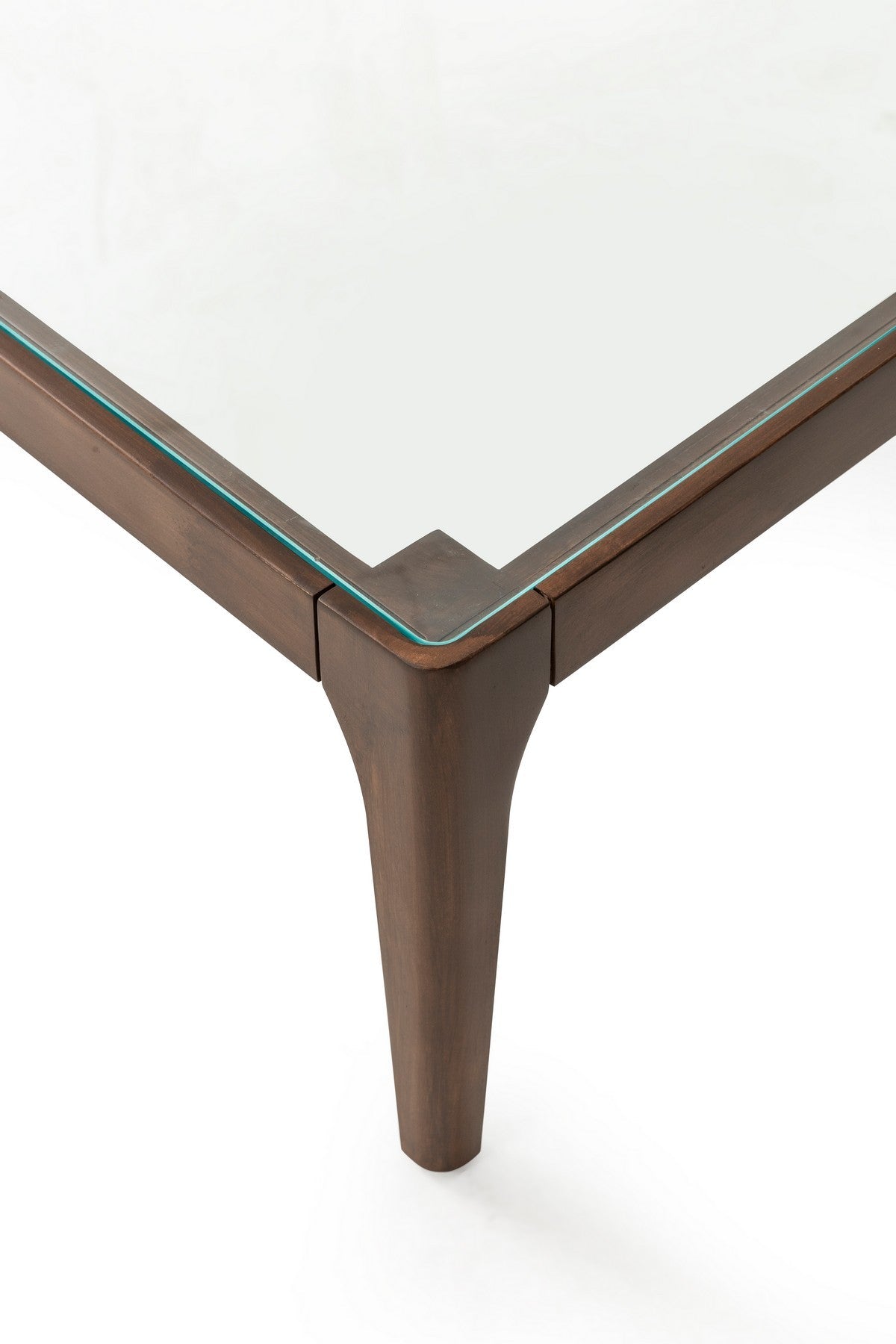 COCONUT | מערכת שולחנות סלון משולבת זכוכית בעיצוב בוהו שיק - אגוז - שולחן