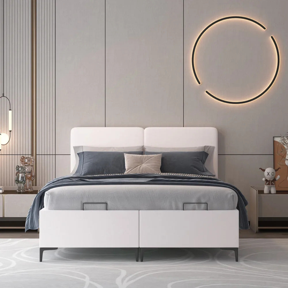 HARMONI | מיטה זוגית יהודית עם ארגז מצעים בעיצוב מודרני