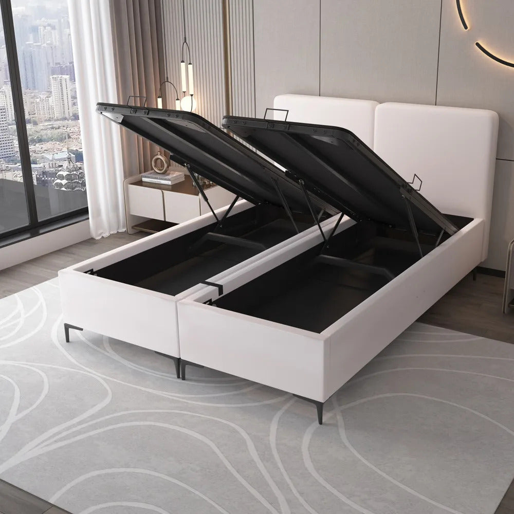 HARMONI | מיטה זוגית יהודית עם ארגז מצעים בעיצוב מודרני