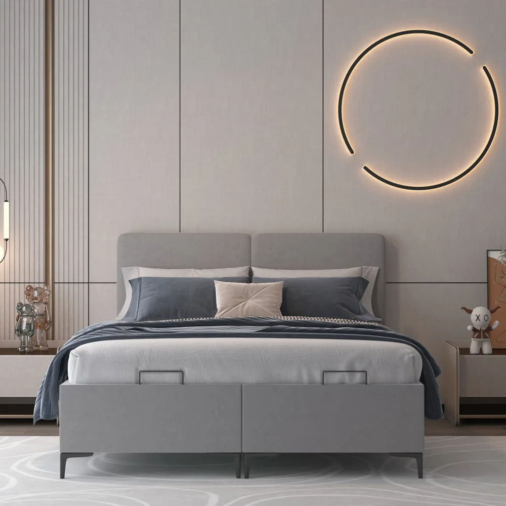 HARMONI | מיטה זוגית יהודית עם ארגז מצעים בעיצוב מודרני