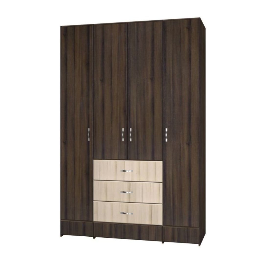 DAVID | ארון פתיחה מעץ סנדוויץ' איכותי עם מגירות באמצע - 160 ס״מ - 4 דלתות - אשריאן | ASHERIAN