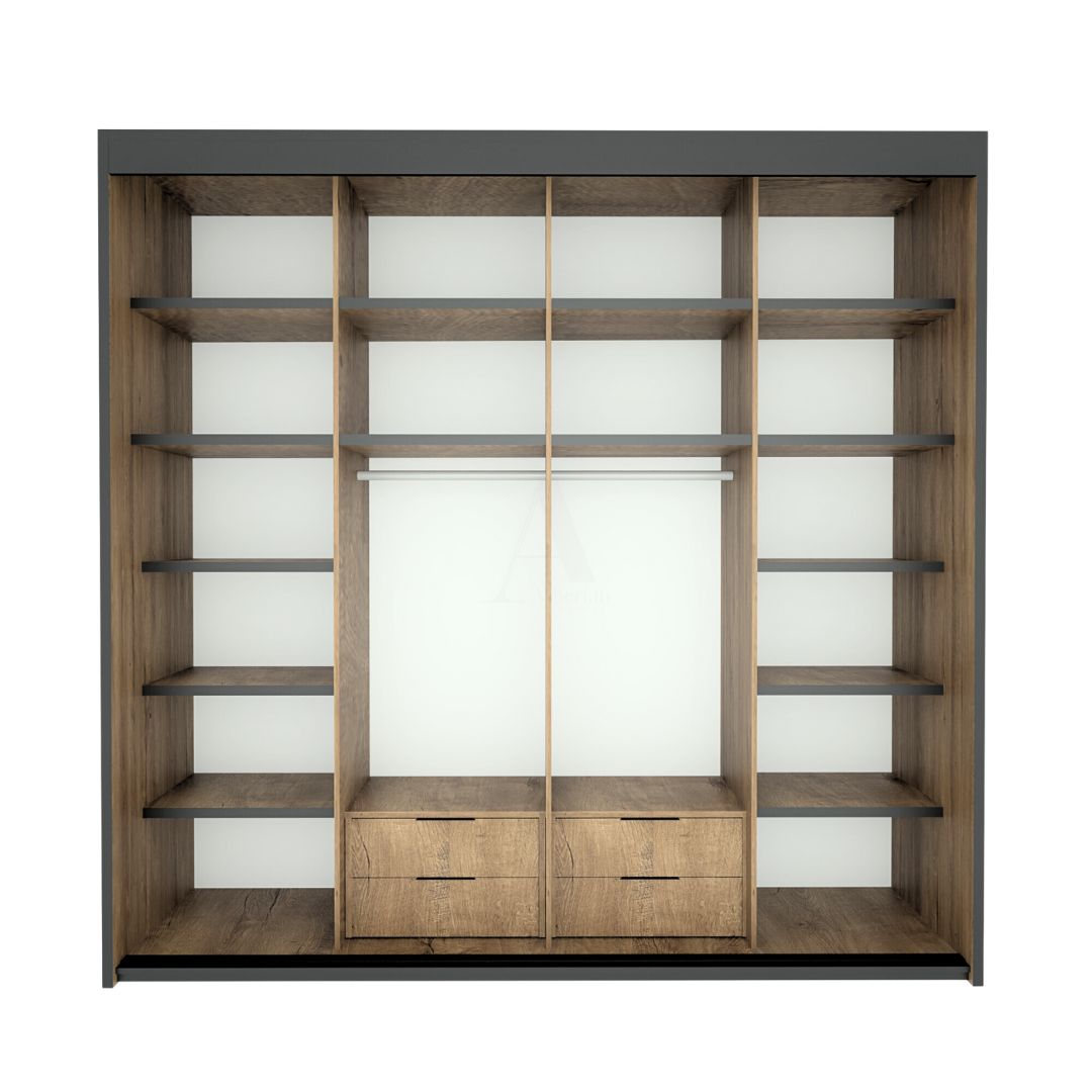 EMA | ארון הזזה בעיצוב אלגנטי עם 2 דלתות