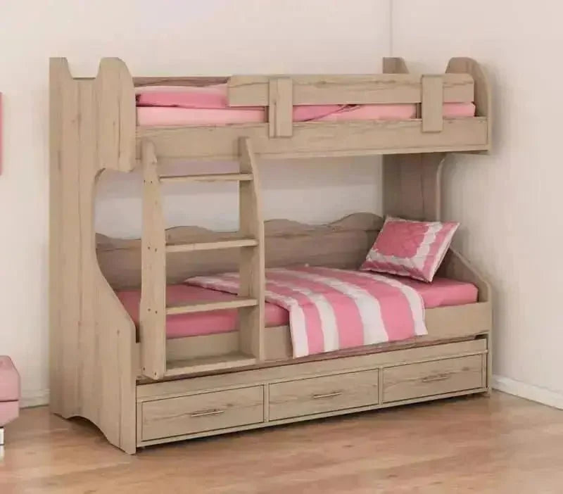 דורלי | מיטת קומותיים מעוצבת עם מיטת חבר ו-3 מגירות - - אשריאן | ASHERIAN