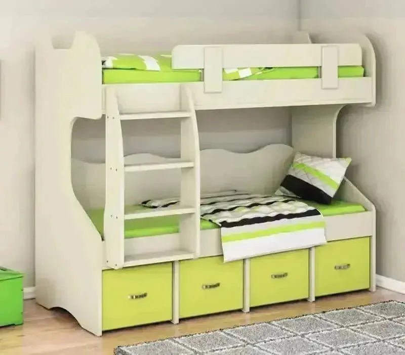 דותן | מיטת קומותיים מעוצבת עם מגירות אחסון עמוקות - - אשריאן | ASHERIAN