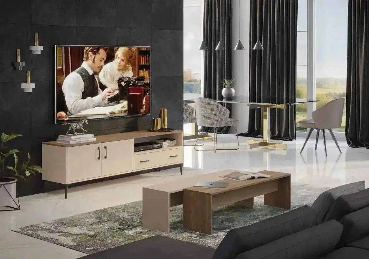 דאבלין Dublin | סט מזנון ושולחן מעוצבים לסלון - - אשריאן | ASHERIAN