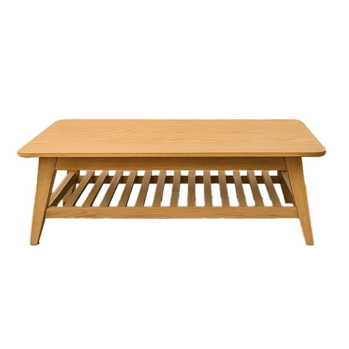 ALVA | שולחן סלון מעוגל בעיצוב נורדי טבעי - אלון