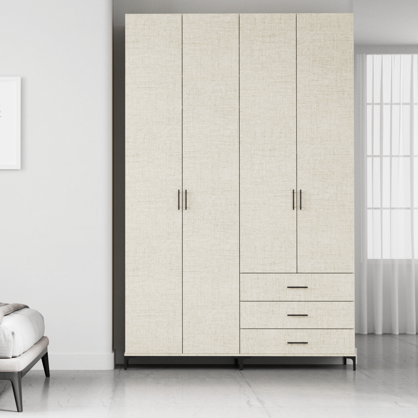 FLEX | ארון פתיחה פרקטי עם מגירות, במה וטריקות שקטות - - אשריאן | ASHERIAN