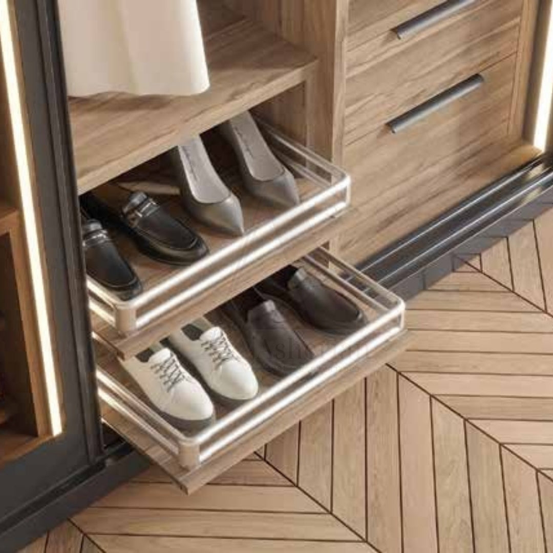 FOGO | ארון הזזה שקוף עם תאורה ודלתות זכוכית - - אשריאן | ASHERIAN