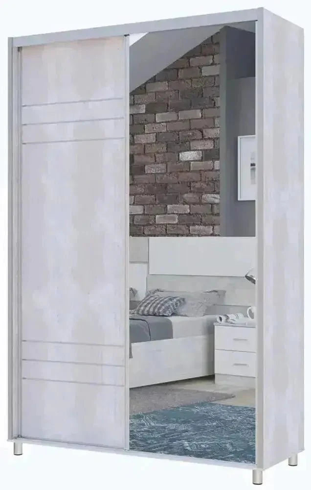 גליל | ארון הזזה 2 דלתות עם מראה ובמת רגליים - - אשריאן | ASHERIAN