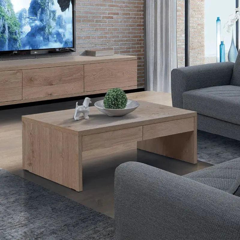 Gaya | שולחן סלון כפרי עם 2 מגירות - - אשריאן | ASHERIAN