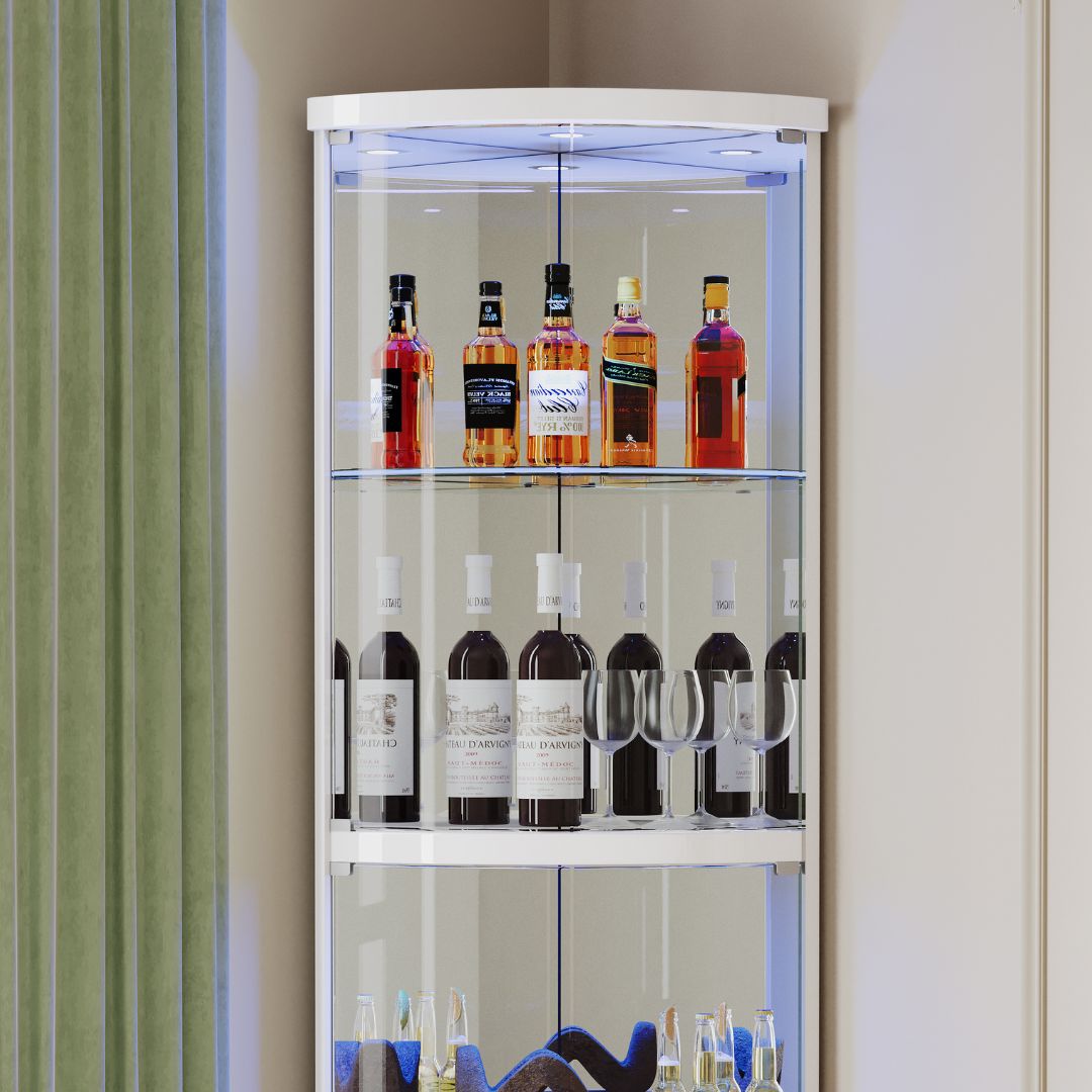 Gin | ויטרינה פינתית יוקרתית עם תאורה