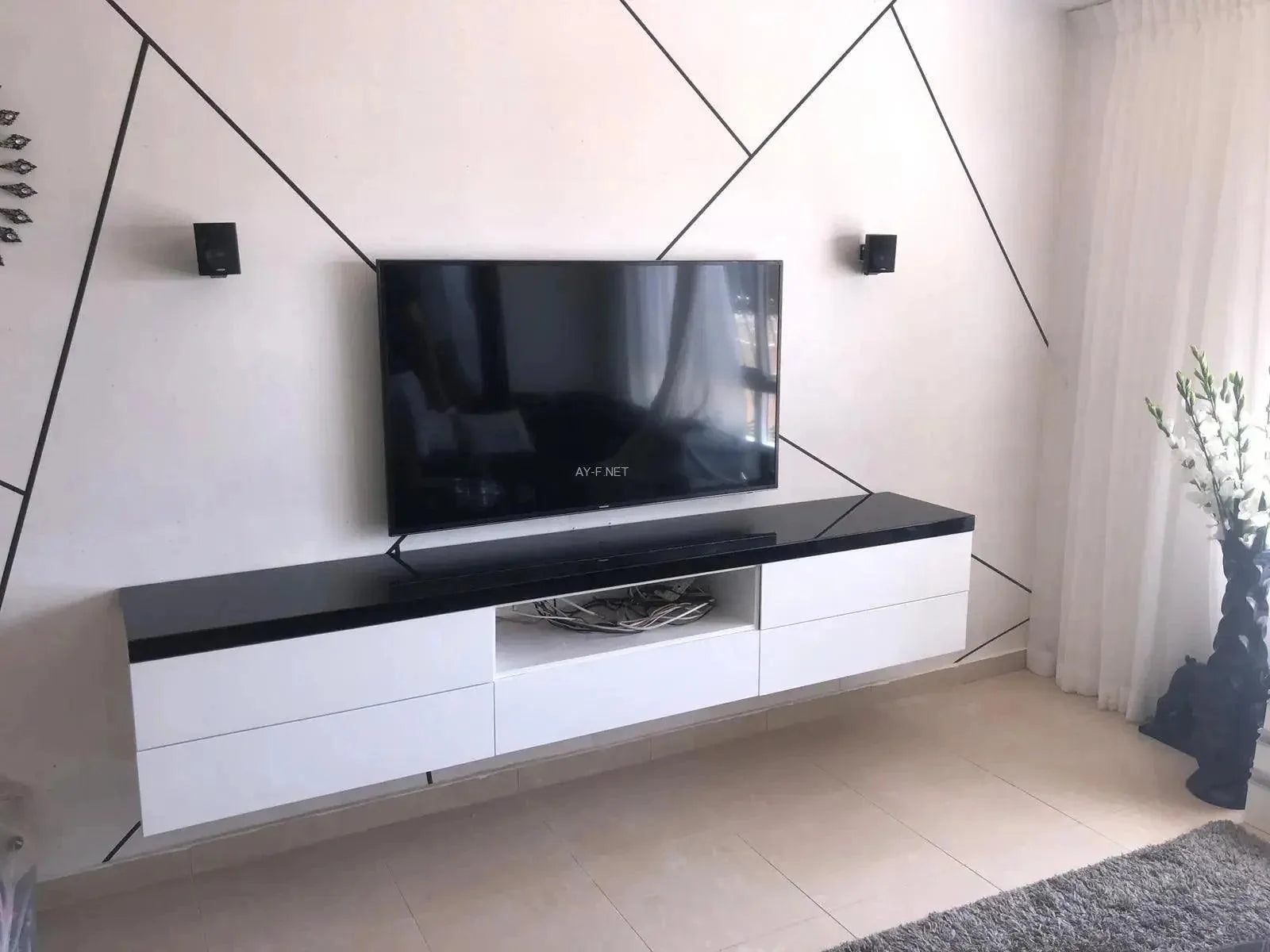 Harel | סט מזנון תלוי ושולחן לסלון - - אשריאן | ASHERIAN