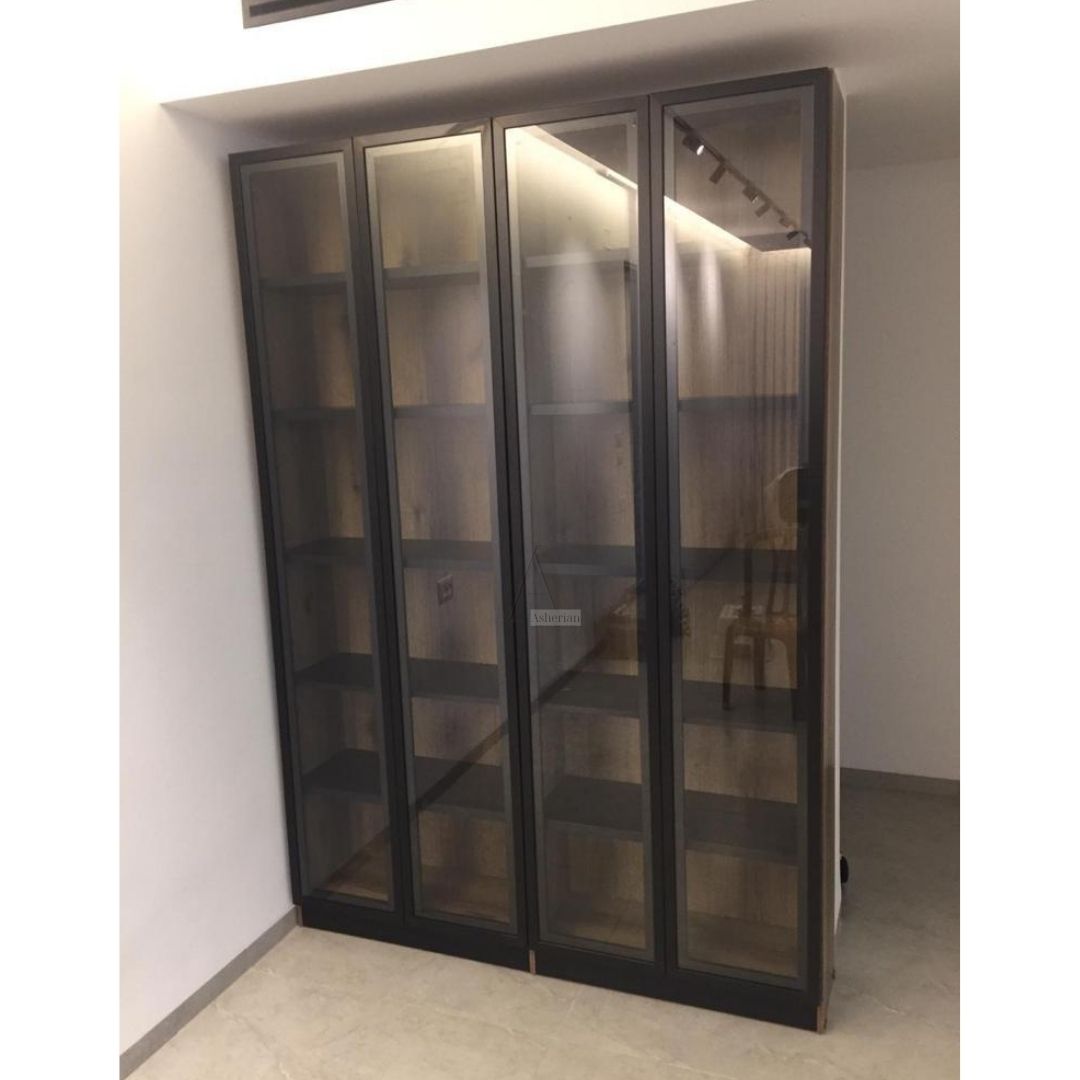 HERES | ארון פתיחה יוקרתי עם דלתות שקופות וזוג מגירות - - אשריאן | ASHERIAN