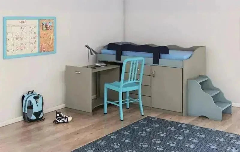 איתי | מיטת במה עם אחסון ושולחן כתיבה נשלף - - אשריאן | ASHERIAN